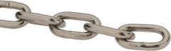 Value Collection - 3/16" Welded Stainless Steel Chain - 1,200 Lb Capacity, Grade 30, Cut to Length, Stainless Steel, Bright Finish - Caliber Tooling