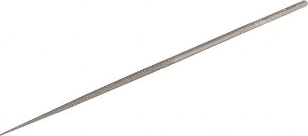 Grobet - 6-1/4" Needle Precision Swiss Pattern Round File - Round Handle - Caliber Tooling