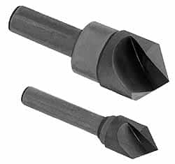 Hertel - 2" Head Diam, 3/4" Shank Diam, 1 Flute 120° High Speed Steel Countersink - Caliber Tooling