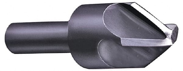 Hertel - 5/8" Head Diam, 3/8" Shank Diam, 4 Flute 82° High Speed Steel Countersink - Caliber Tooling