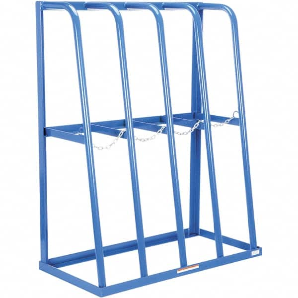 Vestil - 4 Bay, 1,500 Lb Capacity, Blue Vertical Storage Rack - 48" Wide x 60" High x 24" Deep - Caliber Tooling