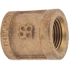 Merit Brass - Class 125, 3/8" Internal Pipe, Brass Coupling - FBSPT x FBSPT - Caliber Tooling