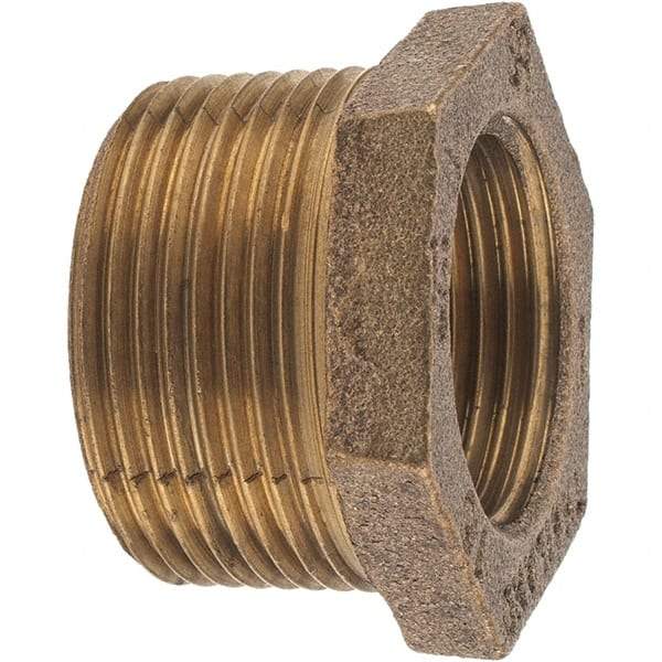 Merit Brass - Class 125, 1-1/4 x 1" Internal Pipe, Brass Hex Bushing - MBSPT x FBSPT - Caliber Tooling