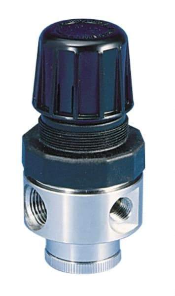 Parker - 1/2 NPT Port, 80 CFM, Stainless Steel Standard Regulator - 0 to 125 psi Range, 300 Max psi Supply Pressure, 1/4" Gauge Port Thread, 2.43" Wide x 4.97" High - Caliber Tooling