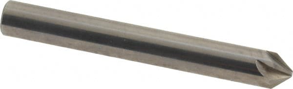 Made in USA - 1/4" Head Diam, 1/4" Shank Diam, 6 Flute 82° Solid Carbide Countersink - Caliber Tooling