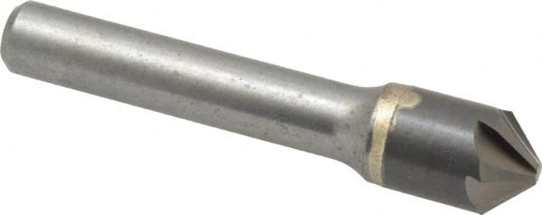 Made in USA - 1/2" Head Diam, 3/8" Shank Diam, 6 Flute 90° Solid Carbide Countersink - Caliber Tooling