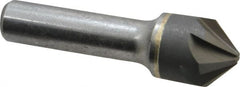 Made in USA - 3/4" Head Diam, 1/2" Shank Diam, 6 Flute 90° Solid Carbide Countersink - Caliber Tooling