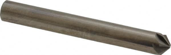 Made in USA - 1/4" Head Diam, 1/4" Shank Diam, 6 Flute 100° Solid Carbide Countersink - Caliber Tooling