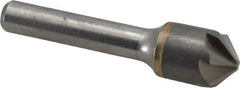 Made in USA - 5/8" Head Diam, 3/8" Shank Diam, 6 Flute 100° Solid Carbide Countersink - Caliber Tooling