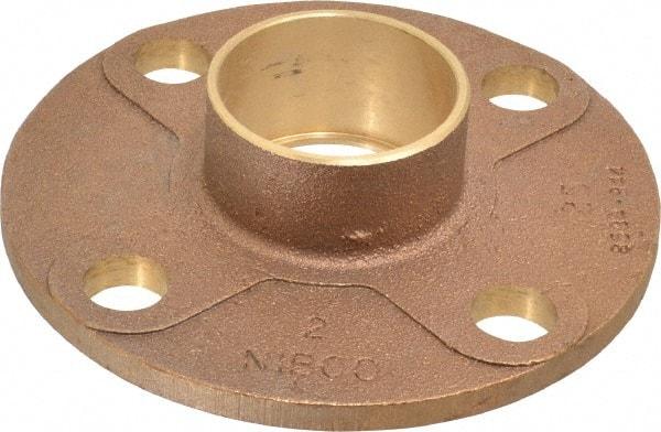 NIBCO - 2" Pipe, 6" OD, Cast Copper Companion Pipe Flange - 125 psi, C End Connection, 4-3/4" Across Bolt Hole Centers - Caliber Tooling