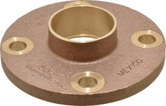 NIBCO - 2-1/2" Pipe, 7" OD, Cast Copper Companion Pipe Flange - 150 psi, C End Connection, 5-1/2" Across Bolt Hole Centers - Caliber Tooling