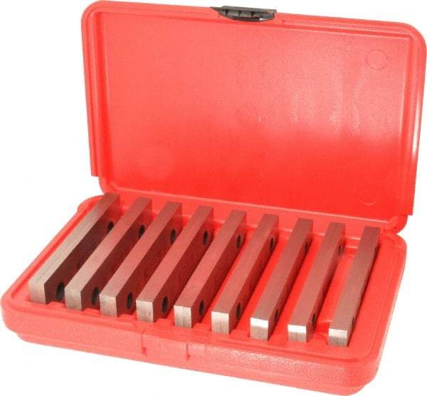 SPI - 18 Piece, 6 Inch Long Parallel Set - 1-3/4 Inch High, 1/4 to 1/4 Inch Thick, 52-58 RC Hardness, Sold as 9 Pair - Caliber Tooling