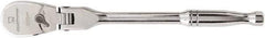 GearWrench - 1/4" Drive Pear Head Ratchet - Full Polish Chrome Finish, 6" OAL, 60 Gear Teeth, Full Polished Handle, Flex Head - Caliber Tooling