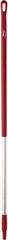 Vikan - 51 x 1-1/4" Aluminum Squeegee Handle - European Threaded Connection, Red - Caliber Tooling