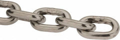 Value Collection - 9/32" Welded Stainless Steel Chain - 2,000 Lb Capacity, Grade 30, Cut to Length, Stainless Steel, Bright Finish - Caliber Tooling