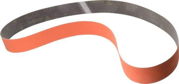 3M - 2" Wide x 60" OAL, 80 Grit, Ceramic Abrasive Belt - Ceramic, Medium, Coated, YF Weighted Cloth Backing, Wet/Dry, Series 777F - Caliber Tooling