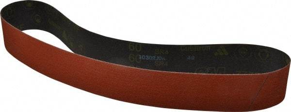 3M - 2-1/2" Wide x 48" OAL, 60 Grit, Ceramic Abrasive Belt - Ceramic, Medium, Coated, YF Weighted Cloth Backing, Wet/Dry, Series 777F - Caliber Tooling