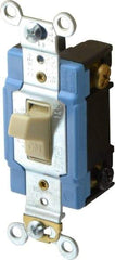 Cooper Wiring Devices - 2 Pole, 120 to 277 VAC, 15 Amp, Industrial Grade, Toggle, Wall and Dimmer Light Switch - 1.3 Inch Wide x 4.19 Inch High, Fluorescent - Caliber Tooling