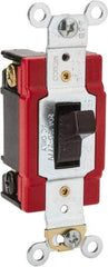 Cooper Wiring Devices - 1 Pole, 120 to 277 VAC, 20 Amp, Industrial Grade, Toggle, Wall and Dimmer Light Switch - 1.3 Inch Wide x 4.19 Inch High, Fluorescent - Caliber Tooling