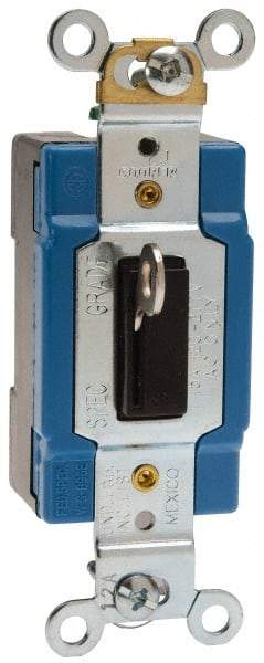 Cooper Wiring Devices - 1 Pole, 120 to 277 VAC, 15 Amp, Industrial Grade, Toggle, Wall and Dimmer Light Switch - 1.31 Inch Wide x 3.28 Inch High - Caliber Tooling