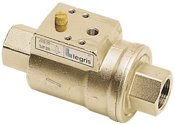 Legris - Air-Actuated Axial Valves Pipe Size: 2 (Inch) End Connections: FNPTxFNPT - Caliber Tooling