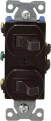 Cooper Wiring Devices - 1 Pole, 120/277 VAC, 15 Amp, Flush Mounted, Duplex Switch - NonNEMA Configuration, 2 Switch, Back Side Wiring, cULus Listed, NOM 426, RoHS Compliant Standard - Caliber Tooling