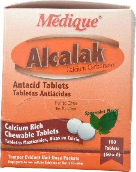 Medique - Mint Flavor Alcalak Tablets - Antacids & Stomach Relief - Caliber Tooling