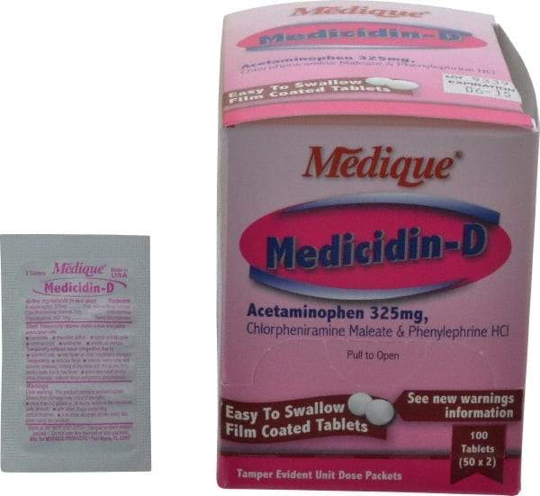 Medique - Medicidin-D Tablets - Cold & Allergy Relief - Caliber Tooling