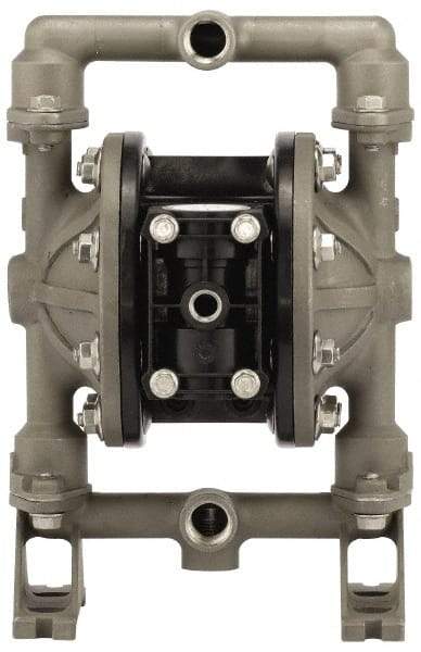 ARO/Ingersoll-Rand - 1/2" NPT, Metallic, Air Operated Diaphragm Pump - PTFE Diaphragm, Aluminum Housing - Caliber Tooling