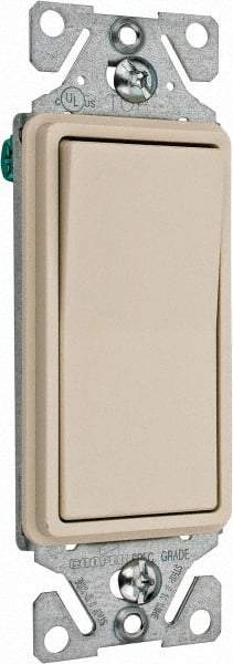 Cooper Wiring Devices - 1 Pole, 120 to 277 VAC, 15 Amp, Commercial Grade, Rocker, Wall and Dimmer Light Switch - 1.44 Inch Wide x 4.19 Inch High, Fluorescent - Caliber Tooling