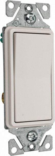 Cooper Wiring Devices - 3 Pole, 120 to 277 VAC, 15 Amp, Commercial Grade, Rocker, Wall and Dimmer Light Switch - 1.44 Inch Wide x 4.19 Inch High, Fluorescent - Caliber Tooling