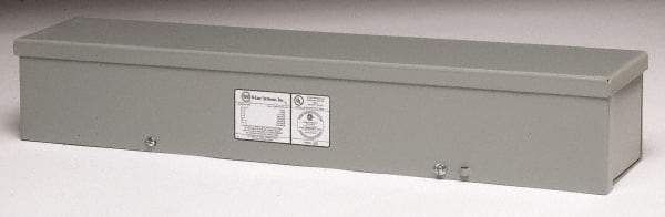 Cooper B-Line - 4" High x 24" Wide x 4" Long, Screw Mount Wire Duct - Gray, 7 Knockouts, Screw, Steel - Caliber Tooling