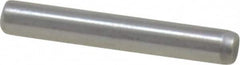 Made in USA - 3/32" Diam x 5/8" Pin Length Grade 8 Alloy Steel Standard Dowel Pin - Bright Finish, 1 Beveled & 1 Rounded End - Caliber Tooling