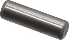 Made in USA - 3/16" Diam x 5/8" Pin Length Grade 8 Alloy Steel Standard Dowel Pin - Bright Finish, C 47-58 & C 60 (Surface) Hardness, 4,150 Lb (Single Shear), 8,300 Lb (Double Shear) Breaking Strength, 1 Beveled & 1 Rounded End - Caliber Tooling