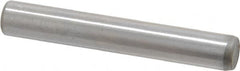 Made in USA - 3/16" Diam x 1-1/4" Pin Length Grade 8 Alloy Steel Standard Dowel Pin - Bright Finish, C 47-58 & C 60 (Surface) Hardness, 4,150 Lb (Single Shear), 8,300 Lb (Double Shear) Breaking Strength, 1 Beveled & 1 Rounded End - Caliber Tooling