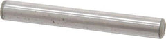 Made in USA - 3/16" Diam x 1-1/2" Pin Length Grade 8 Alloy Steel Standard Dowel Pin - Bright Finish, C 47-58 & C 60 (Surface) Hardness, 4,150 Lb (Single Shear), 8,300 Lb (Double Shear) Breaking Strength, 1 Beveled & 1 Rounded End - Caliber Tooling