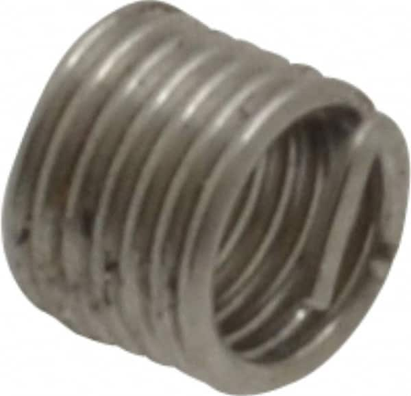 Recoil - M3x0.50 Metric Coarse, 4.5mm OAL, Free Running Helical Insert - 6-3/8 Free Coils, Tanged, Stainless Steel, Bright Finish, 1-1/2D Insert Length - Exact Industrial Supply