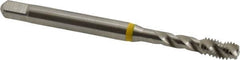 Guhring - #8-36 UNF 3 Flute 2B Modified Bottoming Spiral Flute Tap - Cobalt, Bright Finish, 2.13" OAL, Right Hand Flute, Right Hand Thread, Series 3905 - Caliber Tooling