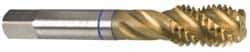 Guhring - 5/16-24 UNF 3 Flute 3B Modified Bottoming Spiral Flute Tap - Powdered Metal, TiN Finish, 2-23/32" OAL, Right Hand Flute, Right Hand Thread, Series 3999 - Caliber Tooling