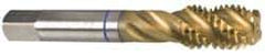 Guhring - #8-36 UNF 3 Flute 3B Modified Bottoming Spiral Flute Tap - Powdered Metal, TiN Finish, 2-1/8" OAL, Right Hand Flute, Right Hand Thread, Series 3999 - Caliber Tooling