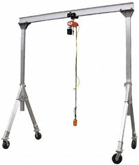 Vestil - 2,000 Lb Load Capacity, Aluminum Gantry Crane - 12' Span - Caliber Tooling