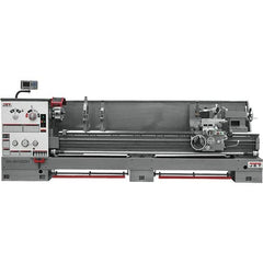 Jet - 26" Swing, 120" Between Centers, 230 Volt, Triple Phase Engine Lathe - 6MT Taper, 10 hp, 40 to 1,800 RPM, 4-1/8" Bore Diam, 43" Deep x 57" High x 177" Long - Caliber Tooling