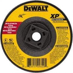 DeWALT - 24 Grit, 7" Wheel Diam, Type 27 Depressed Center Wheel - Zirconia Alumina, Resinoid Bond, 8,700 Max RPM - Caliber Tooling