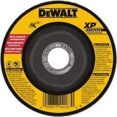 DeWALT - 24 Grit, 6" Wheel Diam, 3/32" Wheel Thickness, Type 27 Depressed Center Wheel - Zirconia Alumina, Resinoid Bond, 10,100 Max RPM - Caliber Tooling