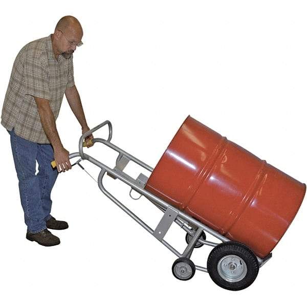 Wesco Industrial Products - 1,000 Lb Load Capacity, 30 & 55 Gal Pail Tipper - 25-7/8" Wide x 60" High, 4 Aluminum Wheels - Caliber Tooling