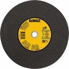 DeWALT - 14" 24 Grit Silicon Carbide Cutoff Wheel - 1/8" Thick, 20mm Arbor, 5,500 Max RPM, Use with Gas Powered Saws - Caliber Tooling