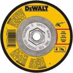 DeWALT - 24 Grit, 6" Wheel Diam, 1/8" Wheel Thickness, Type 27 Depressed Center Wheel - Aluminum Oxide, Diamond Matrix Bond, 10,100 Max RPM, Compatible with Angle Grinder - Caliber Tooling