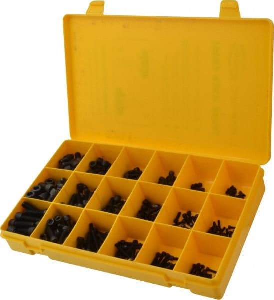 Made in USA - 360 Piece Acetal Resin Socket Head Cap Screws - #4-40 to 5/16-18 Thread - Caliber Tooling