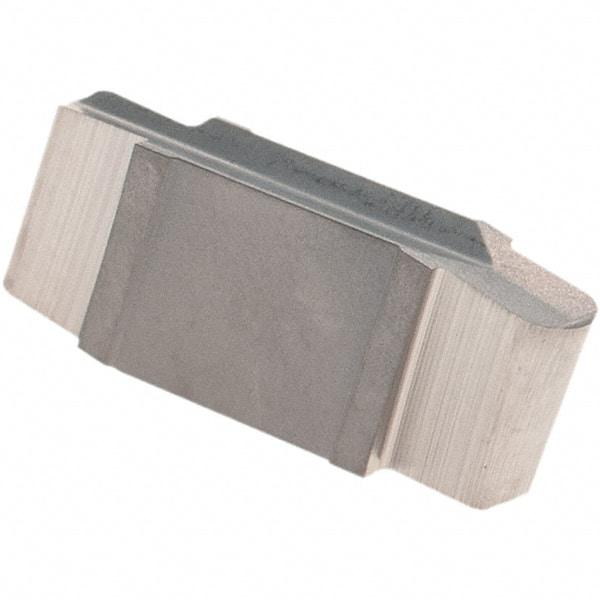 Iscar - 200100GIP Grade IC20, 2mm Cutting Width Carbide Grooving Insert - 3mm Max Depth of Cut, Neutral, 1mm Corner Radius, Uncoated - Caliber Tooling