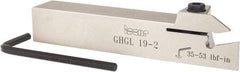 Iscar - GHG, External, Left Hand, 1.34" Max Depth of Cut, 0.016 to 3/32" Groove Width, Indexable Grooving Tool Holder - GI..,TIP.. Insert Compatibility, 3/4" Shank Height, 3/4" Shank Width, 4-1/2" OAL - Caliber Tooling